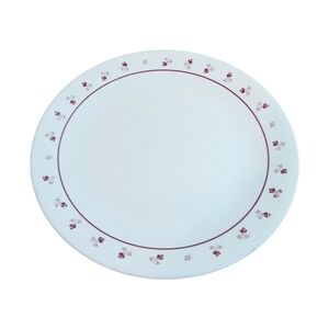 Vintage 80s Corelle By Corningware Burgundy Rose 10" Dinner Plate Cottagecore‎
